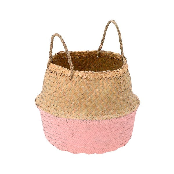 Koszyk z hiacyntu wodnego InArt Water Pink, ⌀ 35 cm