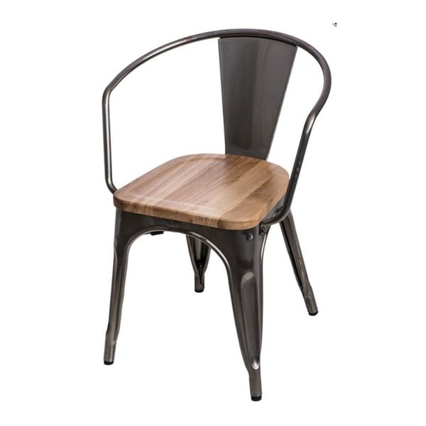 Metalowe krzesło D2 Paris Arms Ash Wood