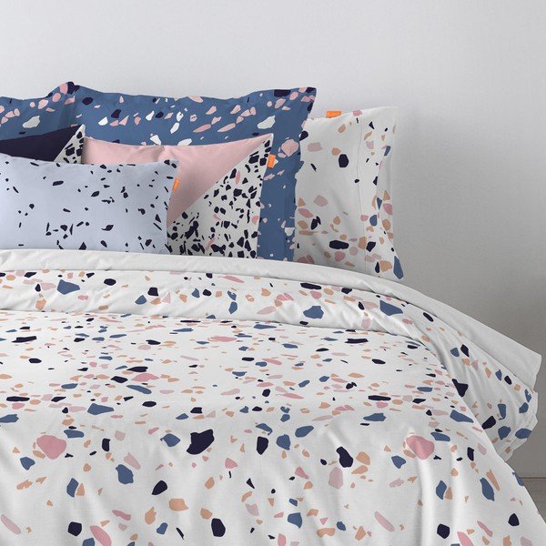 Bawełniana poszewka na poduszkę Blanc Terrazzo, 60x60 cm-image-1