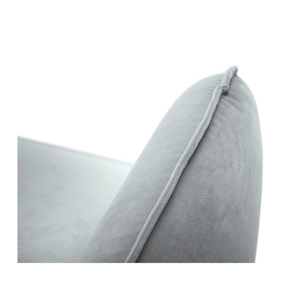 Jasnoszary aksamitny fotel Cosmopolitan Design Vienna-image-3