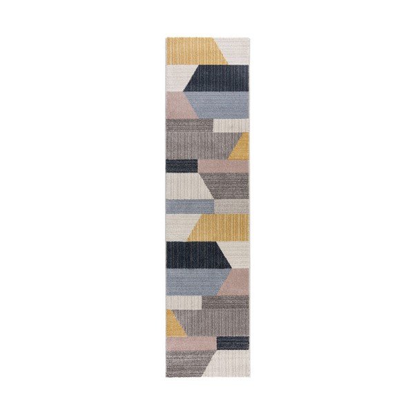 Szaro-żółty chodnik Flair Rugs Barrio, 60x230 cm