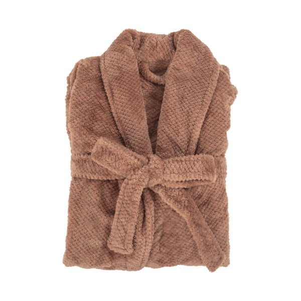 Brązowy szlafrok z mikropluszu w rozmiarze L/XL Pippa – Tiseco Home Studio-image-2