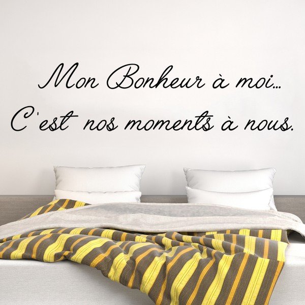 Naklejka Ambiance Mon Bonheur Quote-image-1