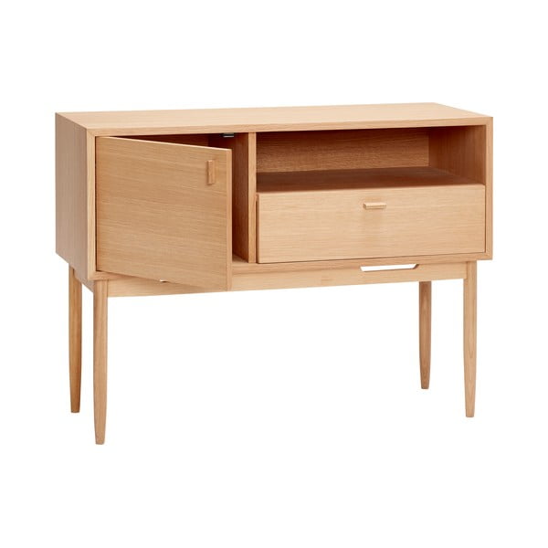 Wysoka komoda w dekorze dębu 100x75 cm Cube – Hübsch