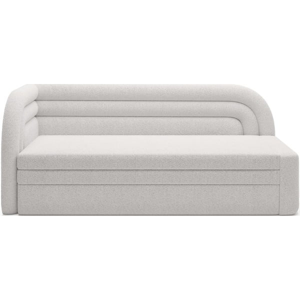 Kremowa rozkładana/ze schowkiem sofa z materiału bouclé lewostronna 223 cm Fabillo – ELTAP
