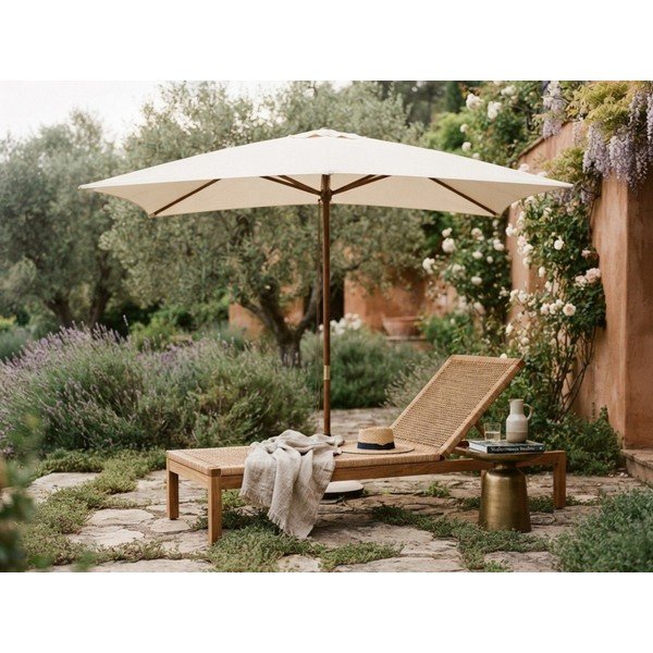 Beżowy parasol ogrodowy 200x300 cm Syros – Bizzotto-image-1