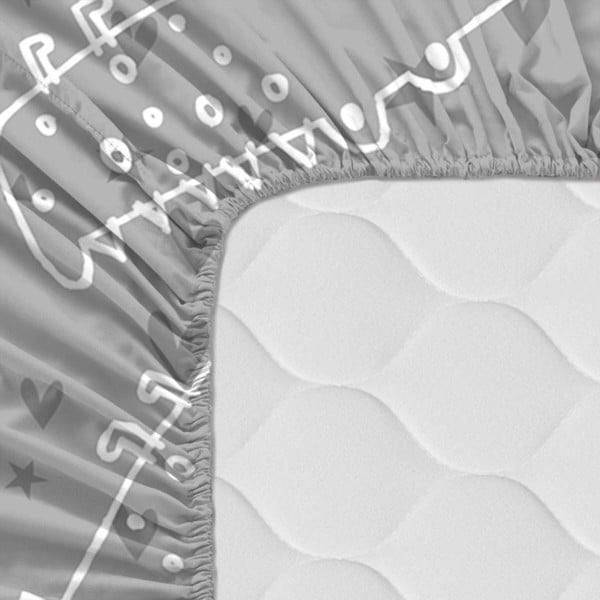 Dziecięce bawełniane prześcieradło Moshi Moshi Best Buddies, 90x200 cm-image-1