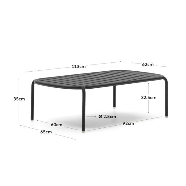 Stolik ogrodowy 65x113 cm Joncols – Kave Home-image-2