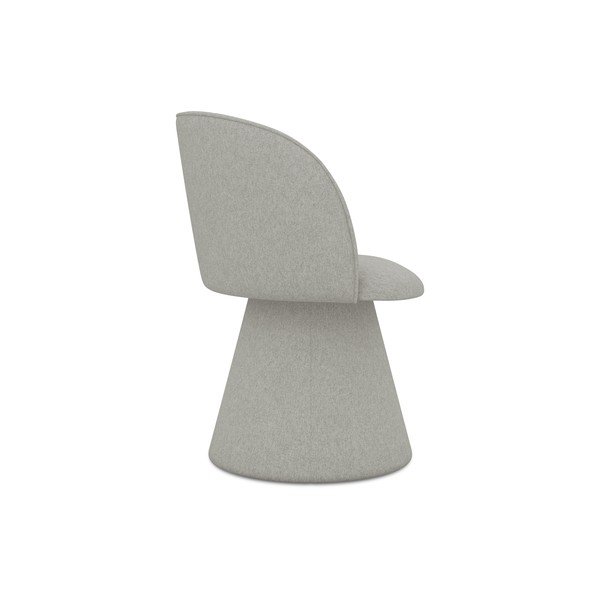 Jasnoszary tapicerowany fotel jadalniany Maia – Makamii-image-3