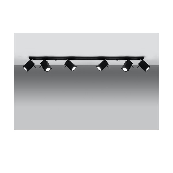 Czarna lampa sufitowa Sollux Toscana 6L-image-1