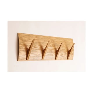 Wieszak ścienny z litego drewna Woodman Rack Naki Oak Large