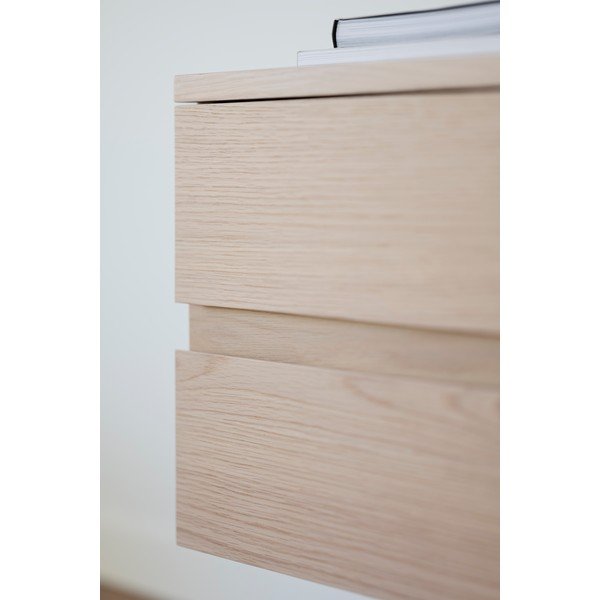 Naturalna niska komoda w dekorze dębu 160x75 cm Moresby – Rowico-image-1