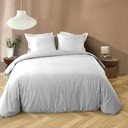 Biała pościel dwuosobowa z mikrowłókna 3-częściowa 240x220 cm Liam – douceur d'intérieur