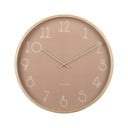 Różowy zegar Karlsson Sencillo, ø 40 cm