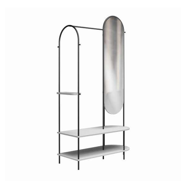Czarny/szary metalowy zestaw do przedpokoju 101x183x43 cm Anastacia – Støraa