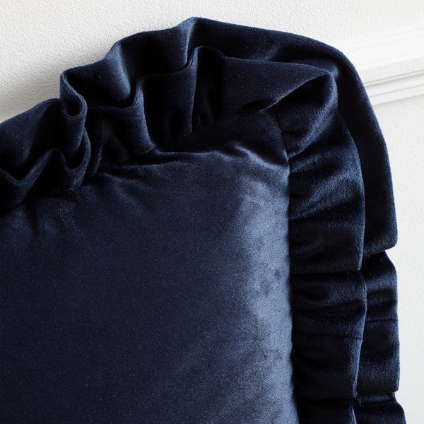 Aksamitna poduszka dekoracyjna 43x43 cm Velvet Double Frill – Catherine Lansfield-image-1