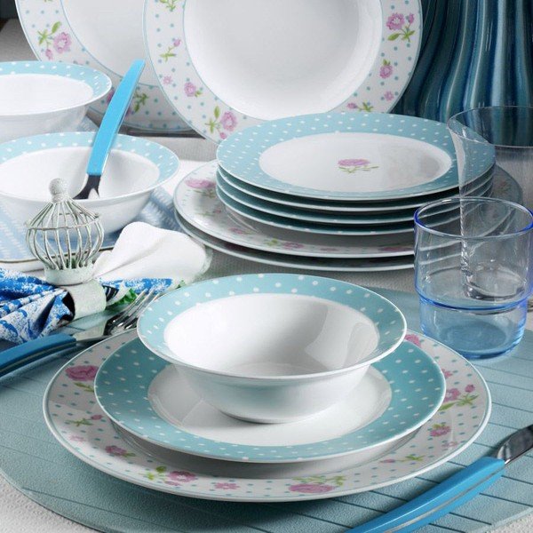 24-częściowy zestaw talerzy porcelanowych Kutahya Makala-image-1