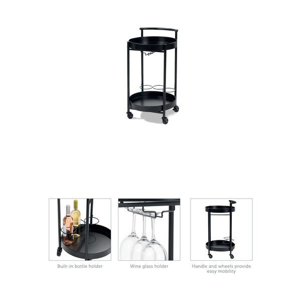 Metalowy okrągły barek ogrodowy ø 40 cm Calla – Garden Pleasure-image-2