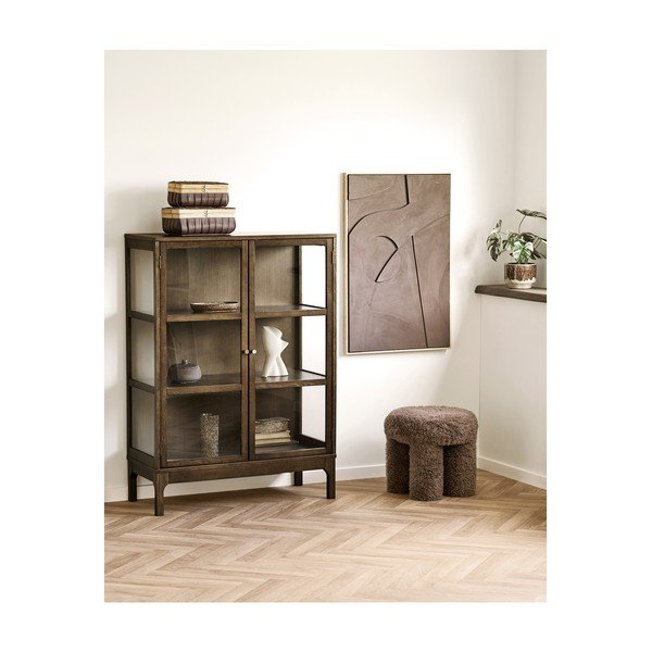 Brązowy tapicerowany stołek Gisborne – House Nordic-image-1
