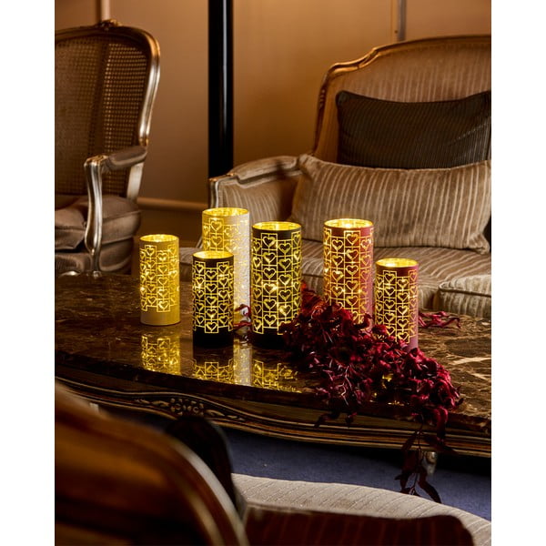 Bordowa dekoracja świetlna ø 7 cm Frida – Sirius-image-1