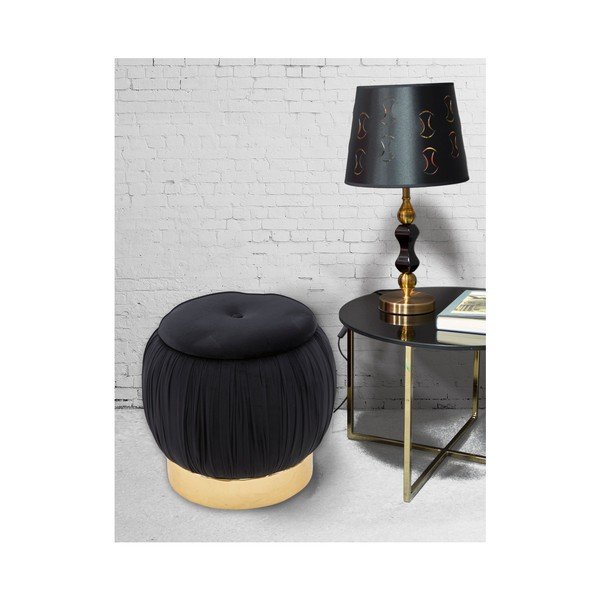 Czarny puf ze schowkiem Mauro Ferretti Paris, ⌀ 41 cm-image-3