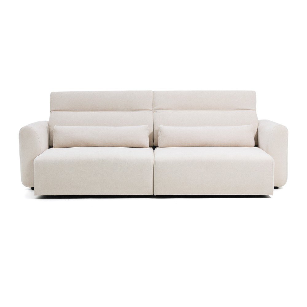 Beżowa częściowo rozkładana/rozkładana sofa z tkaniny szenilowej z szezlongiem 290 cm Lares – Kave Home (zdjęcie 6)