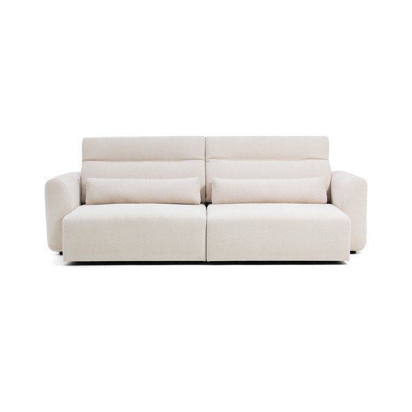 Beżowa częściowo rozkładana/rozkładana sofa z tkaniny szenilowej z szezlongiem 290 cm Lares – Kave Home-image-2