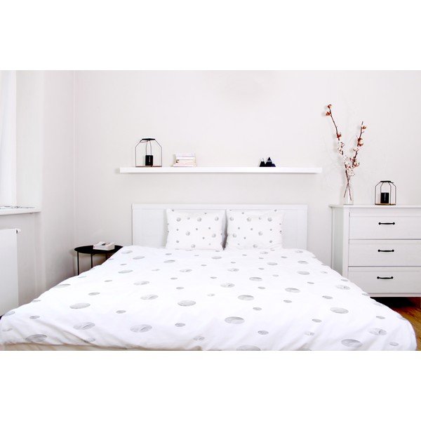 Pościel jednoosobowa z satyny bawełnianej Butter Kings Watercolour Spots, 135x200 cm-image-1
