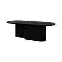 Czarny stolik z blatem w dekorze dębu 50x115 cm Looi – noo.ma