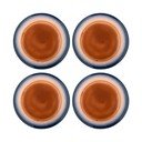 Niebieskio-pomarańczowe kamionkowe talerze zestaw 4 szt. ø 27 cm Tatum – Bloomingville