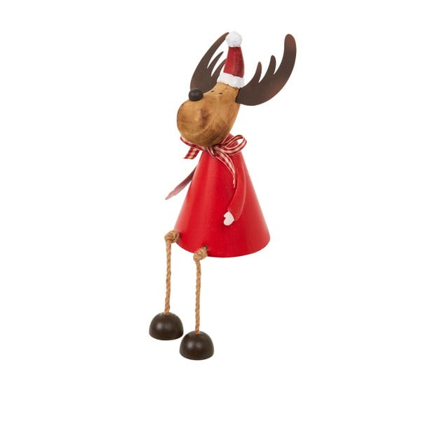 Dekoracja Archipelago Red Sitting Reindeer, 15 cm