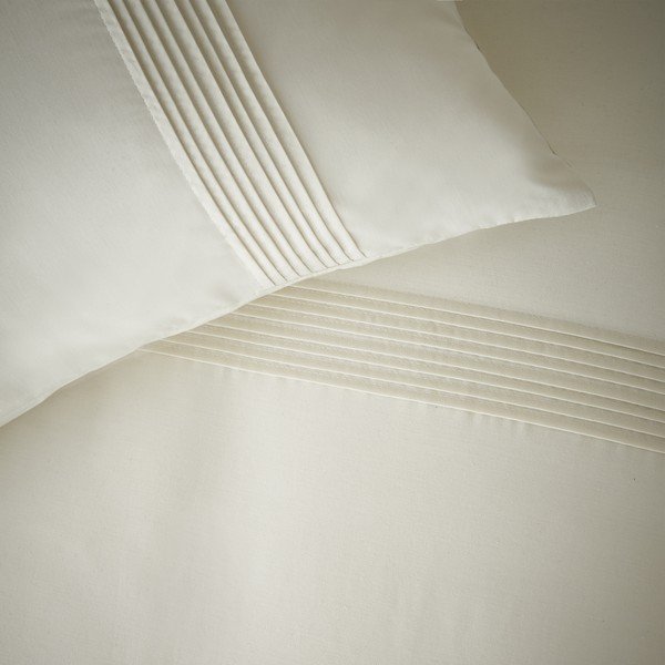Kremowa pościel jednoosobowa 135x200 cm Pintuck Easy Iron Percale – Catherine Lansfield-image-3