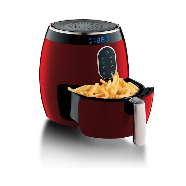 Czerwona frytkownica beztłuszczowa Burgundy Metallic Line – BerlingerHaus-image-2