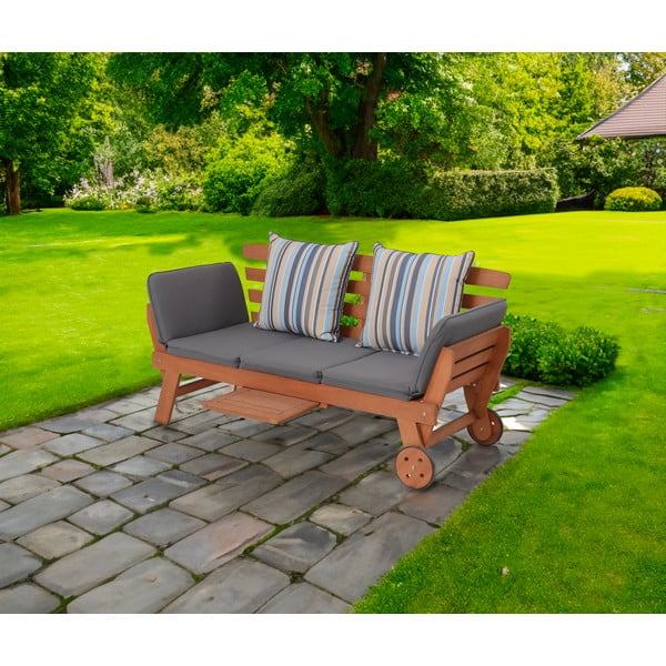 Brązowa drewniana ławka ogrodowa Rincon – Garden Pleasure-image-1