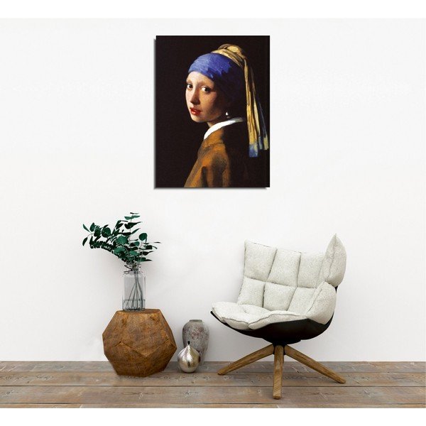 Reprodukcja obrazu na płótnie Johannes Vermeer The Girl with Pearl, 30x40 cm-image-1