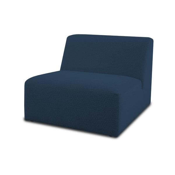 Ciemnoniebieski moduł sofy z materiału bouclé (moduł środkowy) Roxy – Scandic-image-1