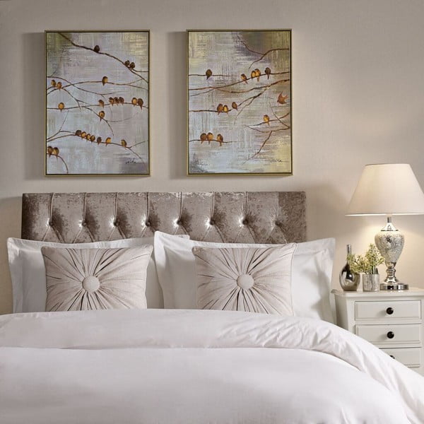 Zestaw 2 ręcznie malowanych obrazów Graham & Brown Birds-image-1