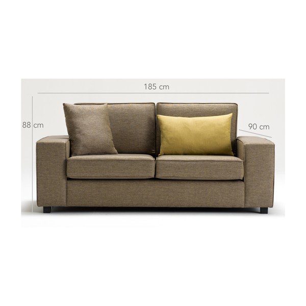Brązowa sofa 2-osobowa Balcab Home Doty-image-3