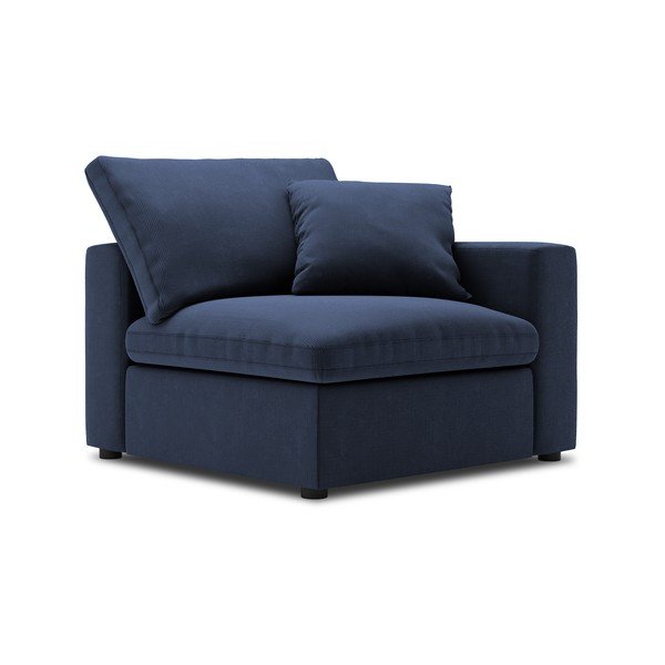 Ciemnoniebieska narożna część sztruksowej sofy modułowej Windsor & Co Sofas Galaxy, prawostronna-image-2