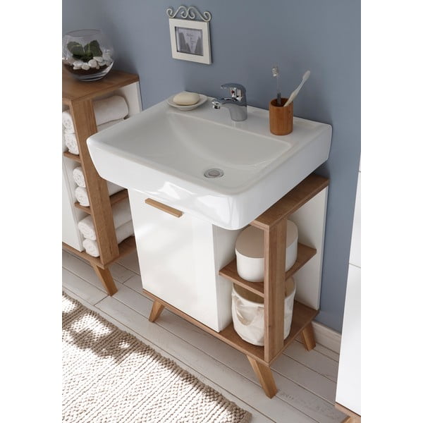 Biała szafka pod umywalkę bez baterii 61x65 cm Set 923 – Pelipal-image-4