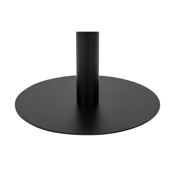 Okrągły stolik w czarno-złotym kolorze z blatem w dekorze marmuru 70x70 cm Bolzano – House Nordic-image-3