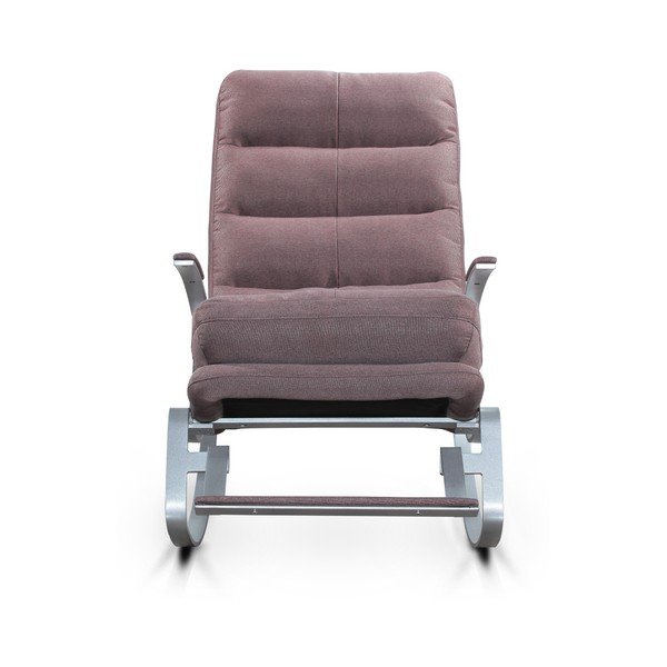 Szarobrązowy materiałowy fotel bujany Garageeight Rockport-image-1