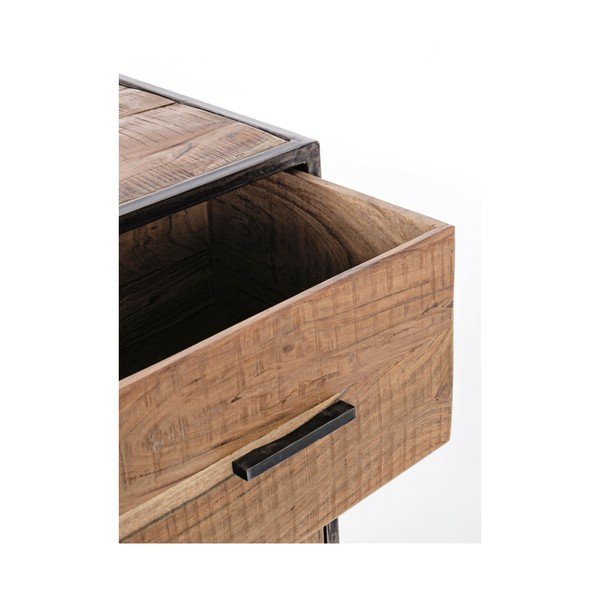 Komoda z litego drewna akacjowego w naturalnym kolorze 90x90x40 cm Elmer – Bizzotto-image-4