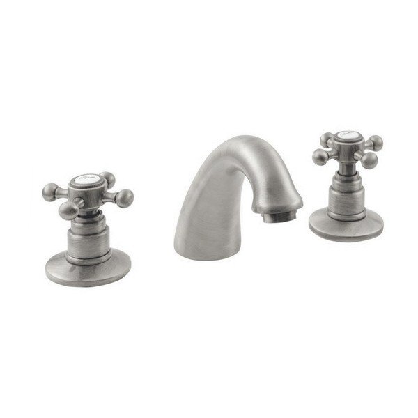 Bateria umywalkowa w kolorze matowego srebra Antea – Sapho