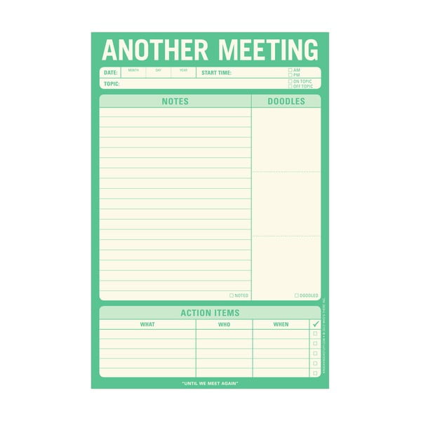 Notatnik na meetingi Another Meeting