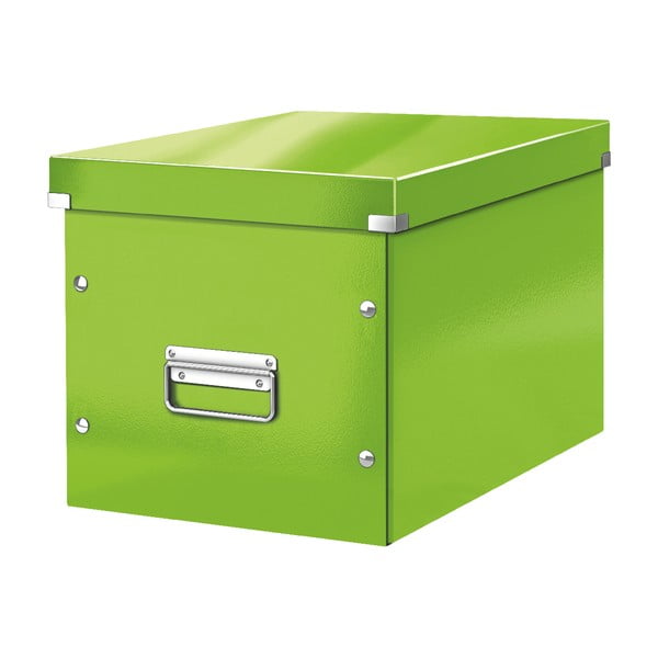 Zielony kartonowy pojemnik z pokrywką 32x36x31 cm Click&Store – Leitz