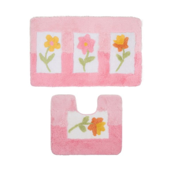 Zestaw 2 dywaników łazienkowych Confetti Bathmats Anjelik Pink, 50x60 cm
