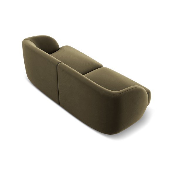 Zielona aksamitna sofa 184 cm Miley  – Micadoni Home-image-3