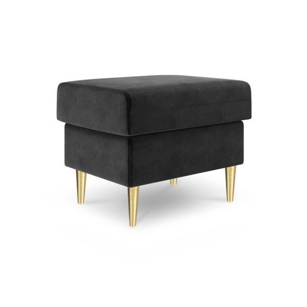 Ciemnoszary puf Mazzini Sofas Muguet, 60x45 cm