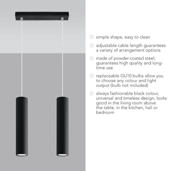 Czarna metalowa lampa wisząca Castro – Sollux-image-4